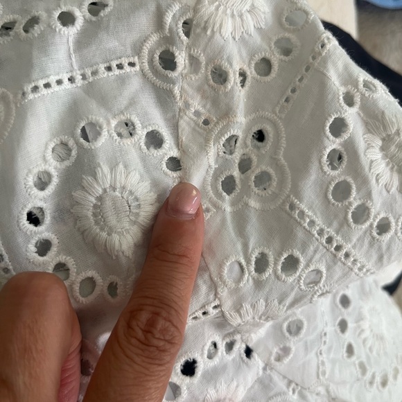 NWOT STAUD Hyacinth Short Sleeve Eyelet Maxi Dress - Picture 9 of 15